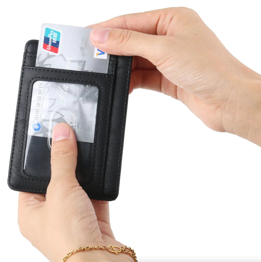 Mens Leather Slim Wallet Credit Card Holder RFID Blocking Pocket ID Money PU USA