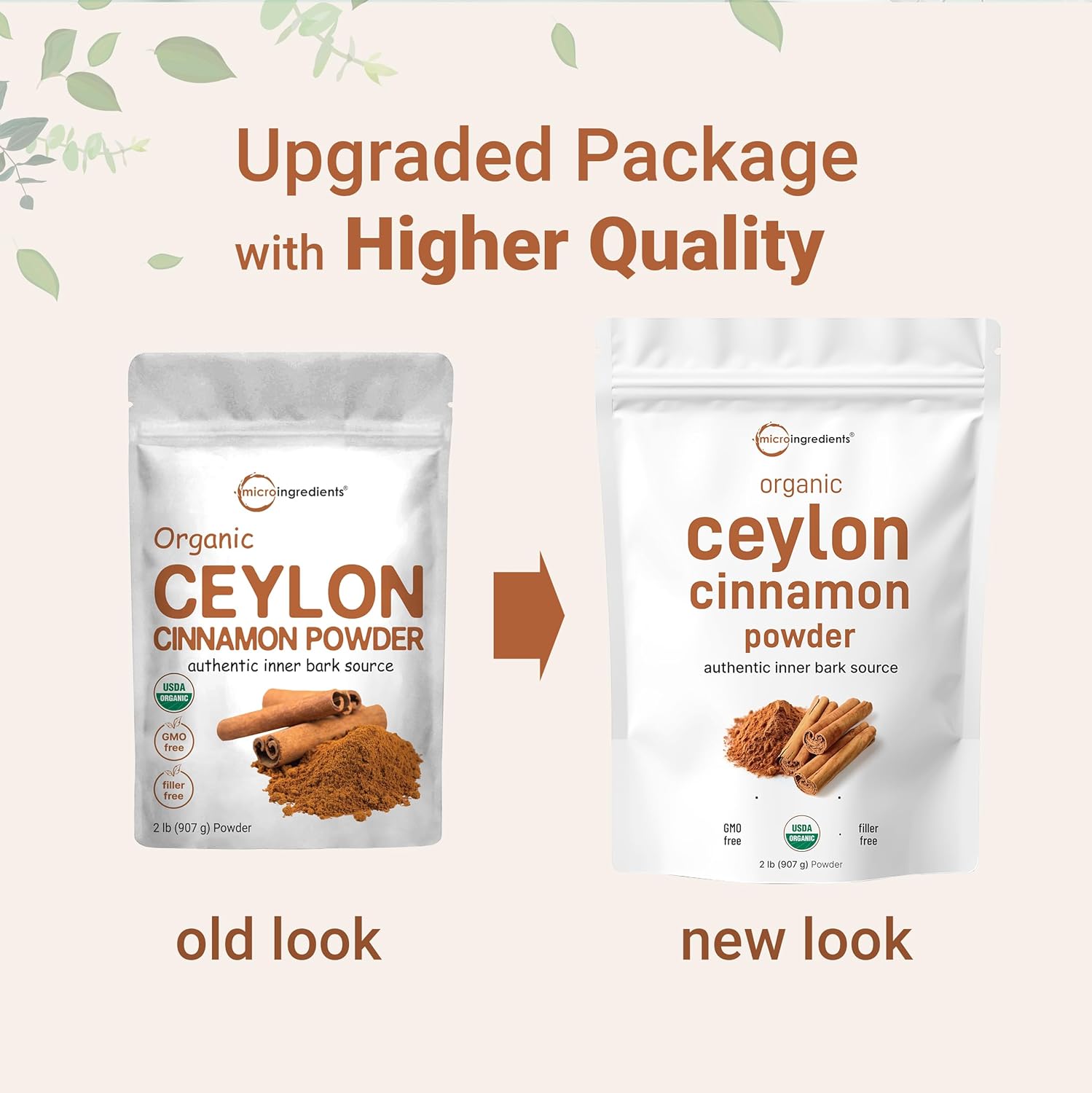 Organic Ceylon Cinnamon Powder, 2Lbs | Premium Sri Lanka Cinnamon for Spice & Seasoning | Great for Baking, Cooking & Drinks | Additive Free, Non-Gmo, Bulk Supply