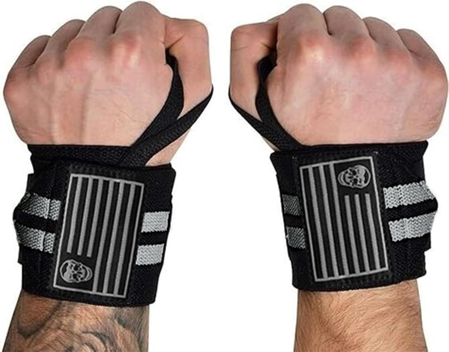 Weightlifting Wrist Wraps (IPF Approved) 18" Professional Quality Wrist Support with Heavy Duty Thumb Loop - Best Wrap for Powerlifting Competition, Strength Training, Bodybuilding