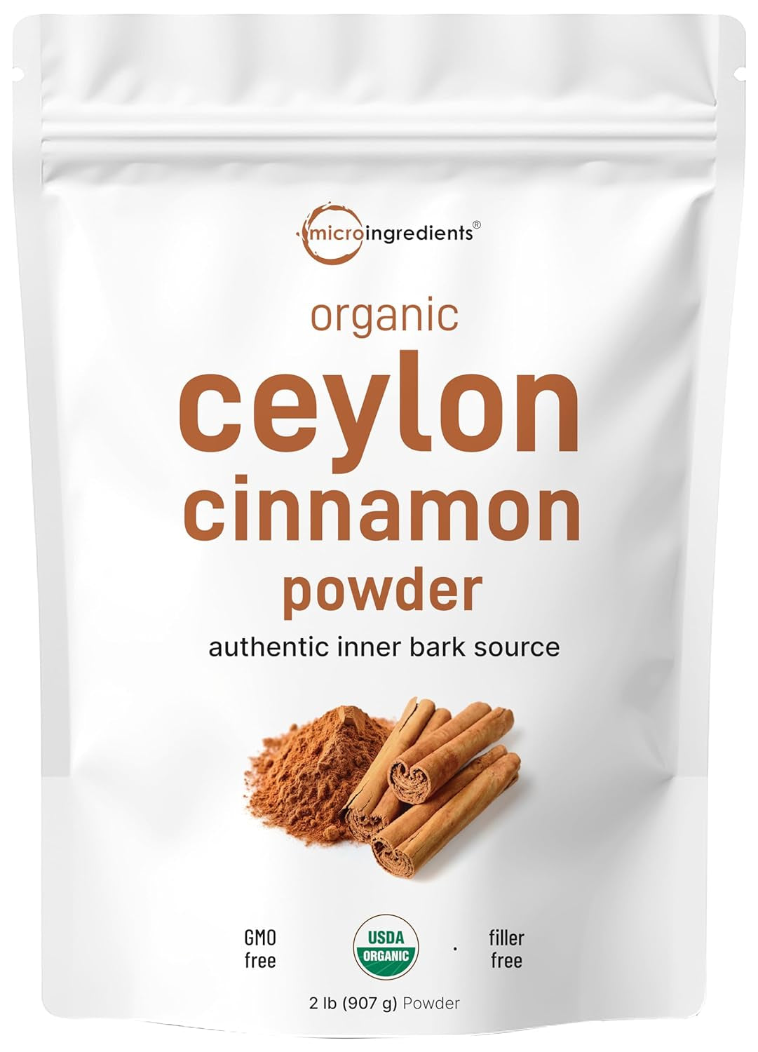 Organic Ceylon Cinnamon Powder, 2Lbs | Premium Sri Lanka Cinnamon for Spice & Seasoning | Great for Baking, Cooking & Drinks | Additive Free, Non-Gmo, Bulk Supply