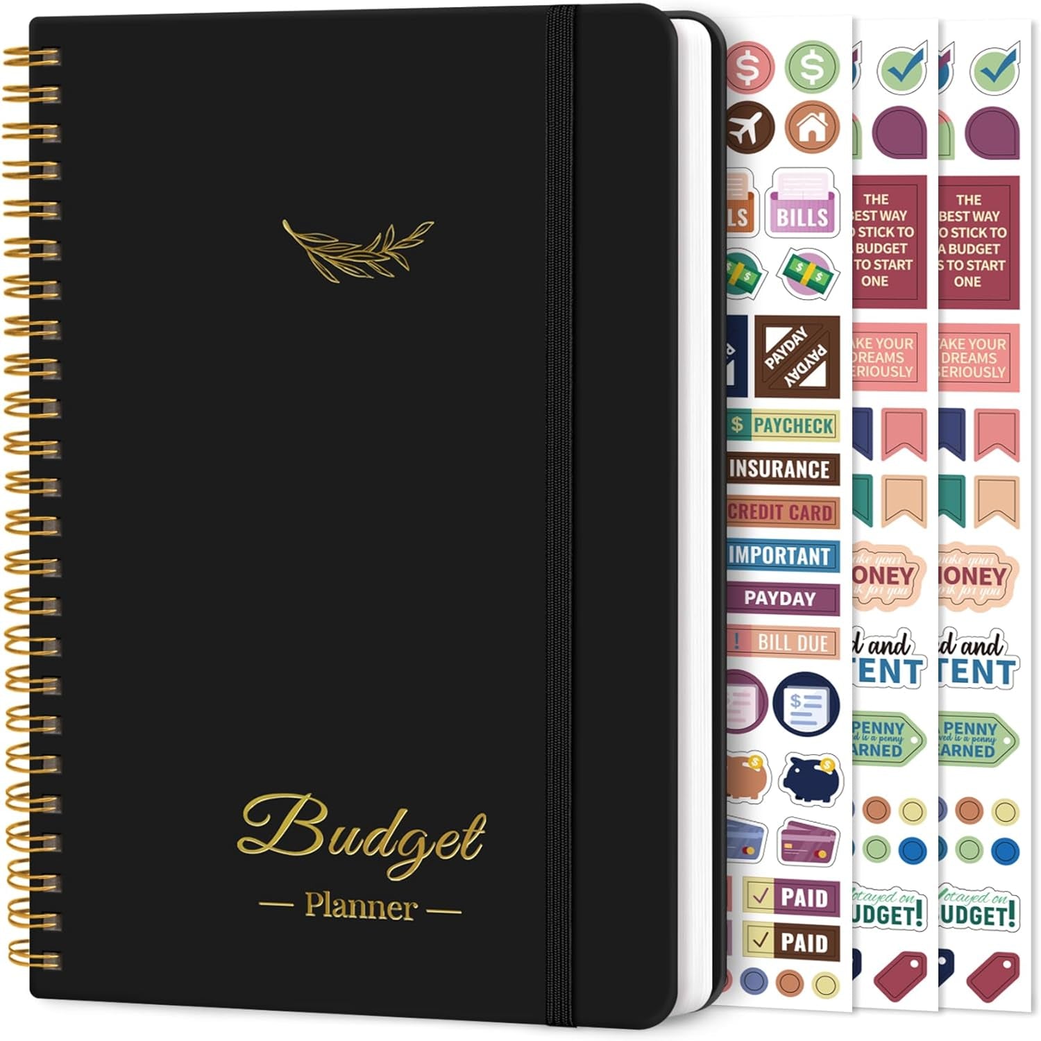 Budget Planner - Monthly Budget Book 2024 with Expense & Bill Tracker - Undated 12 Month Financial Planner/Account Book to Take Control of Your Money - Green